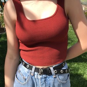 burnt orange tank top